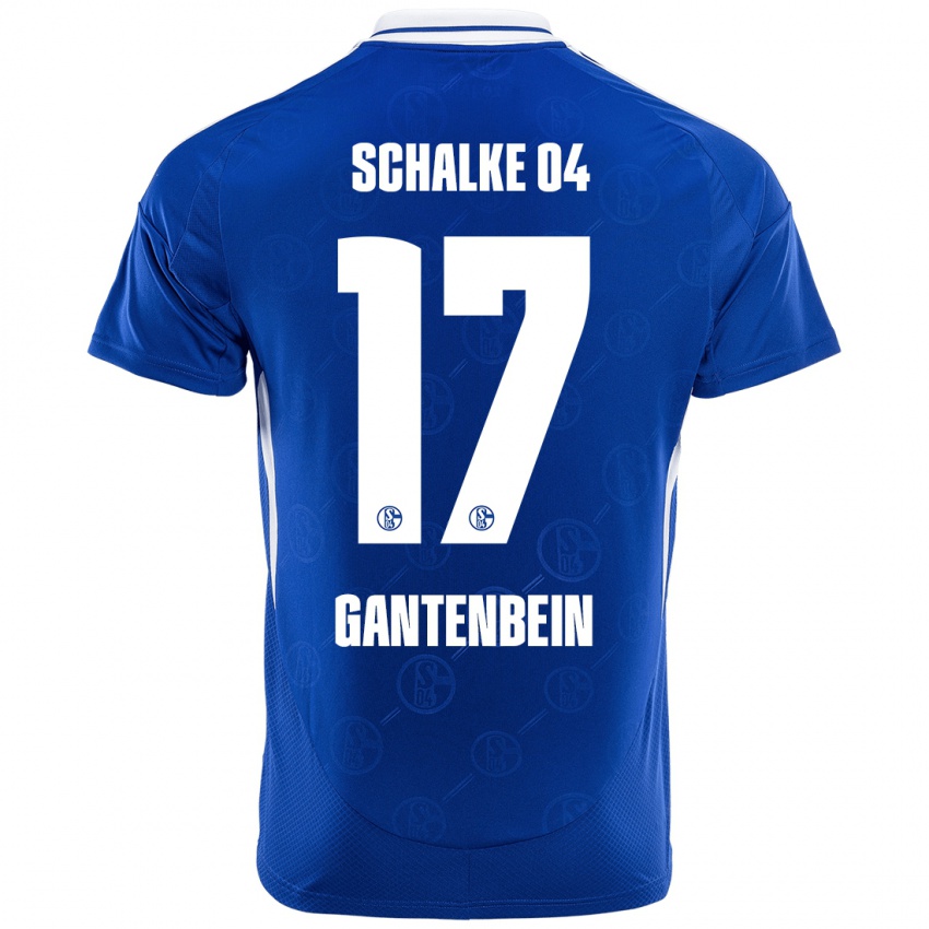 Niño Camiseta Adrian Gantenbein #17 Azul Real 1ª Equipación 2024/25 La Camisa México