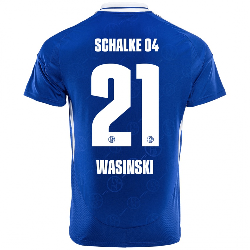 Niño Camiseta Martin Wasinski #21 Azul Real 1ª Equipación 2024/25 La Camisa México