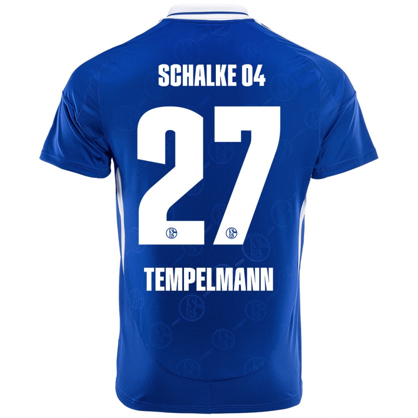 Niño Camiseta Lino Tempelmann #27 Azul Real 1ª Equipación 2024/25 La Camisa México