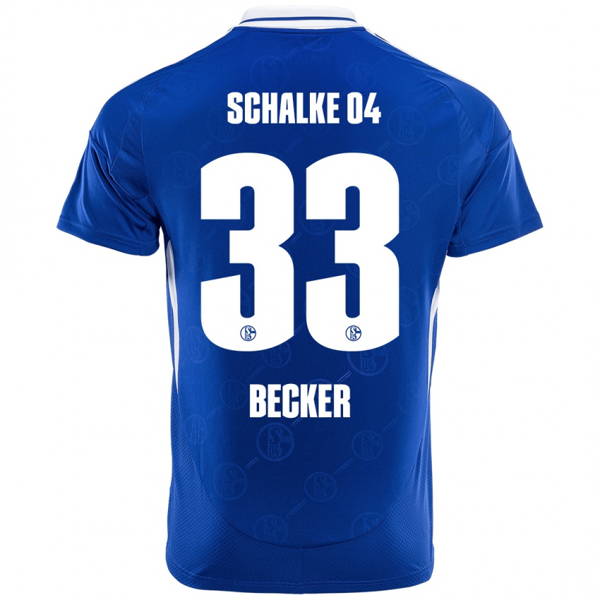 Niño Camiseta Vitalie Becker #33 Azul Real 1ª Equipación 2024/25 La Camisa México