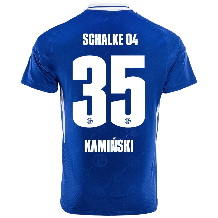 Niño Camiseta Marcin Kaminski #35 Azul Real 1ª Equipación 2024/25 La Camisa México