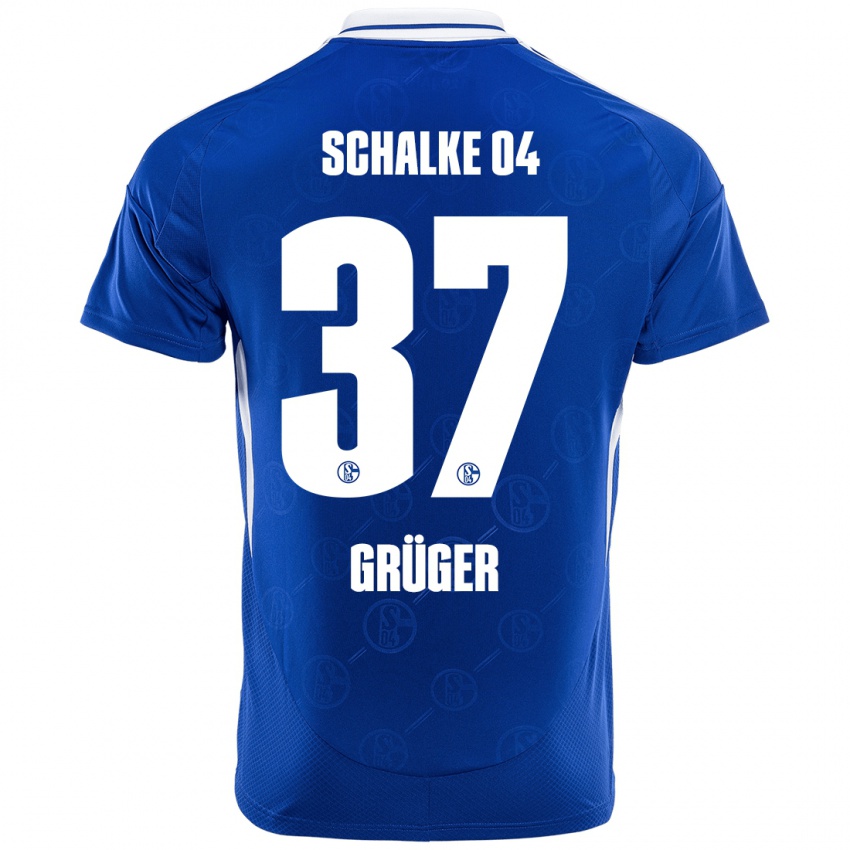 Niño Camiseta Max Grüger #37 Azul Real 1ª Equipación 2024/25 La Camisa México