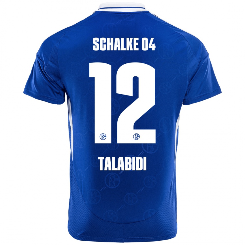 Niño Camiseta Malik Talabidi #12 Azul Real 1ª Equipación 2024/25 La Camisa México