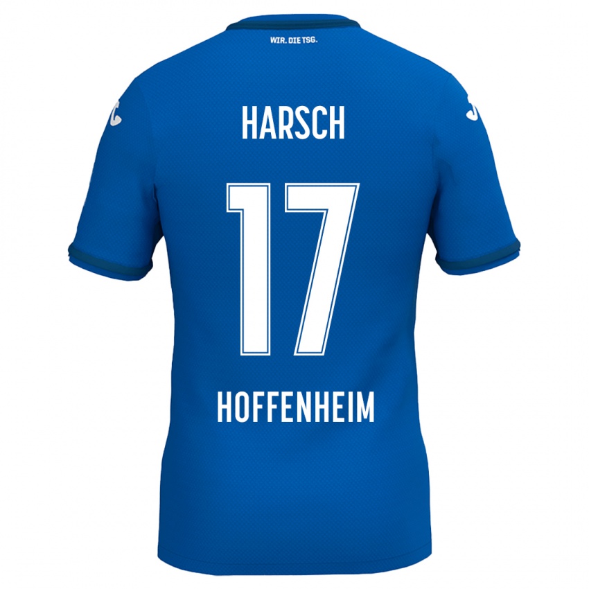 Niño Camiseta Franziska Harsch #17 Azul Real 1ª Equipación 2024/25 La Camisa México