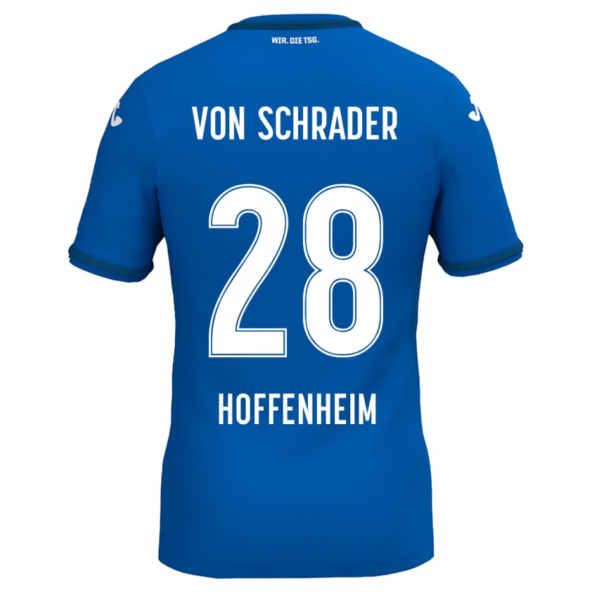 Niño Camiseta Lina Von Schrader #28 Azul Real 1ª Equipación 2024/25 La Camisa México