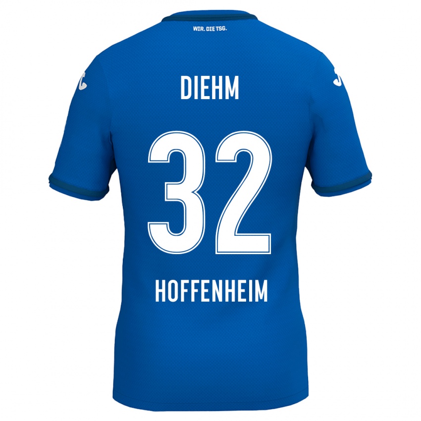 Niño Camiseta Vanessa Diehm #32 Azul Real 1ª Equipación 2024/25 La Camisa México