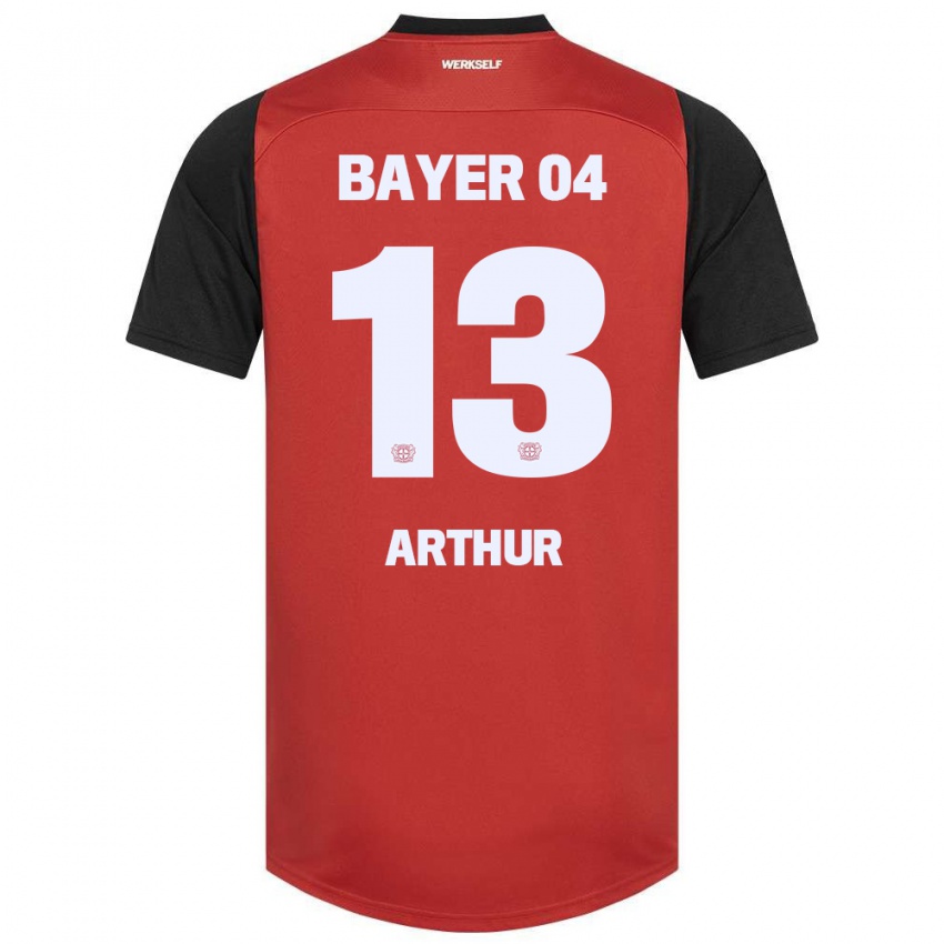 Niño Camiseta Arthur #13 Rojo Negro 1ª Equipación 2024/25 La Camisa México