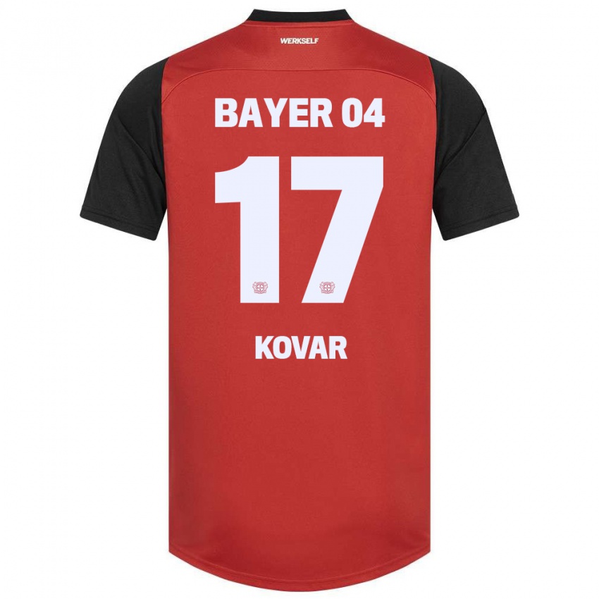 Niño Camiseta Matej Kovar #17 Rojo Negro 1ª Equipación 2024/25 La Camisa México