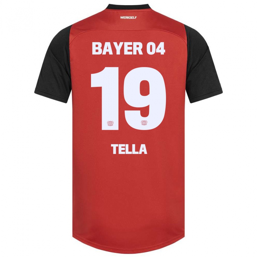 Niño Camiseta Nathan Tella #19 Rojo Negro 1ª Equipación 2024/25 La Camisa México