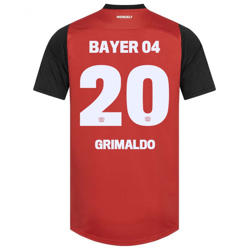 Niño Camiseta Alejandro Grimaldo #20 Rojo Negro 1ª Equipación 2024/25 La Camisa México