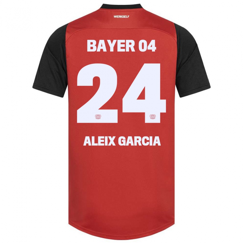 Niño Camiseta Aleix García #24 Rojo Negro 1ª Equipación 2024/25 La Camisa México