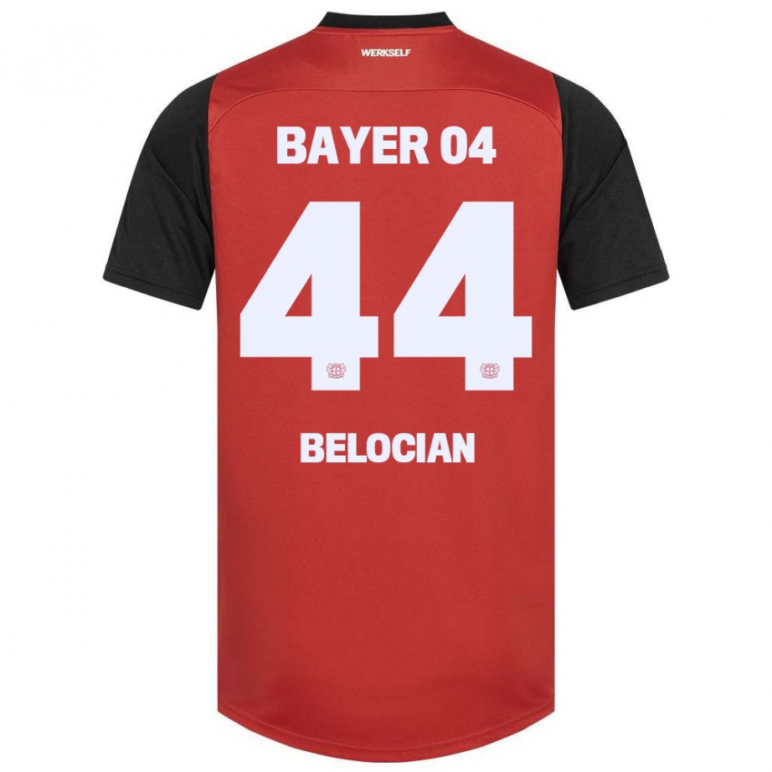 Niño Camiseta Jeanuël Belocian #44 Rojo Negro 1ª Equipación 2024/25 La Camisa México