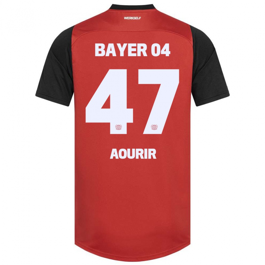 Niño Camiseta Ayman Aourir #47 Rojo Negro 1ª Equipación 2024/25 La Camisa México