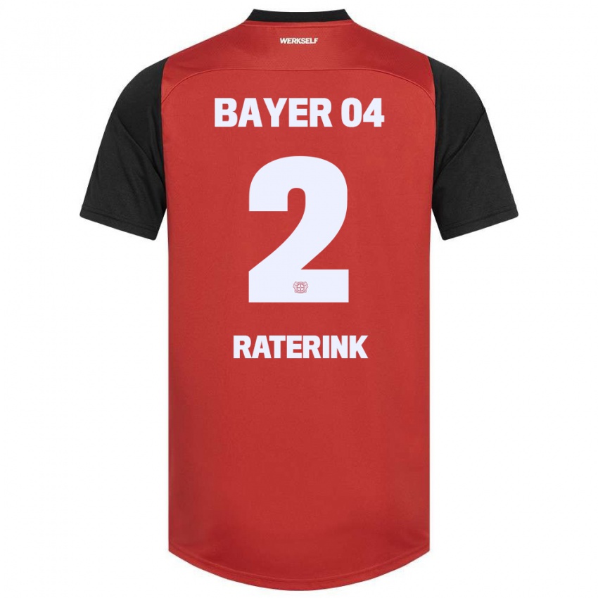 Niño Camiseta Othniël Raterink #2 Rojo Negro 1ª Equipación 2024/25 La Camisa México