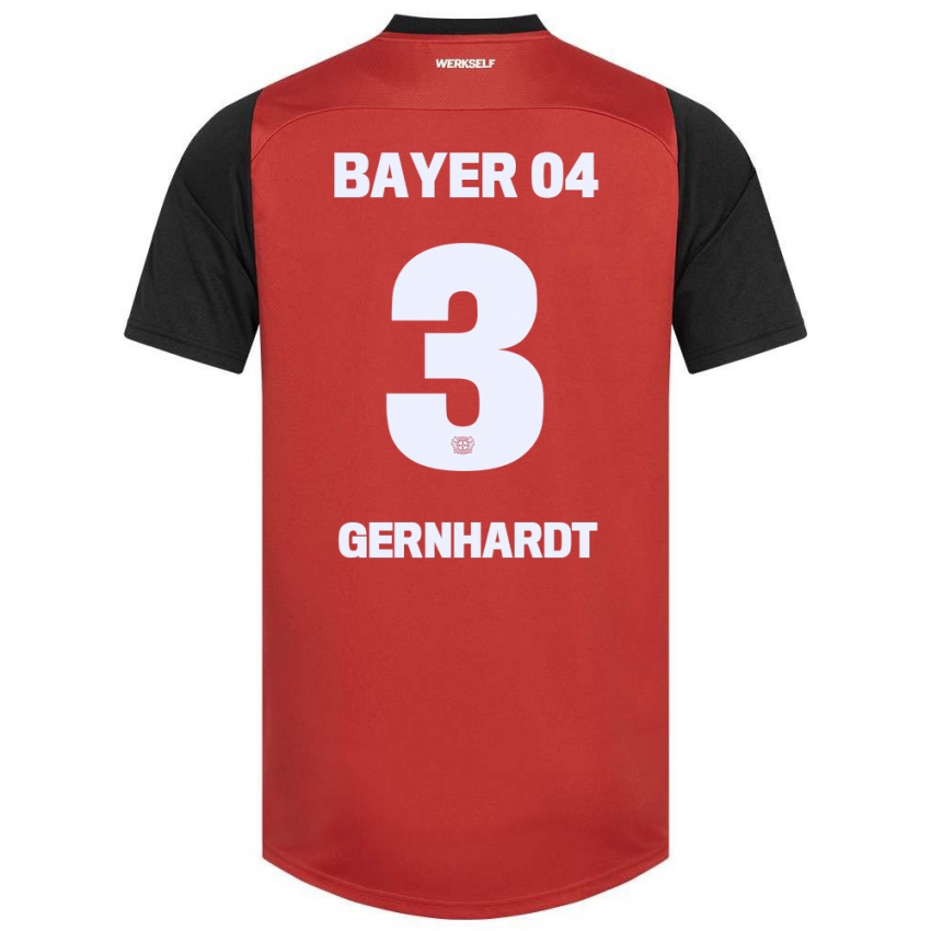 Niño Camiseta Nils Gernhardt #3 Rojo Negro 1ª Equipación 2024/25 La Camisa México