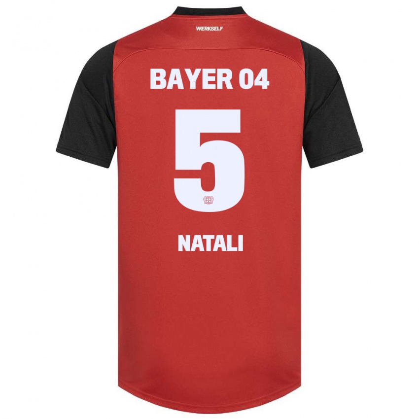 Niño Camiseta Andrea Natali #5 Rojo Negro 1ª Equipación 2024/25 La Camisa México