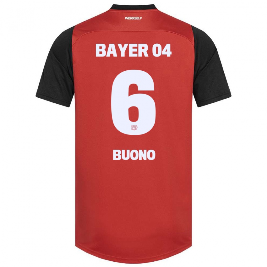 Niño Camiseta Francesco Buono #6 Rojo Negro 1ª Equipación 2024/25 La Camisa México