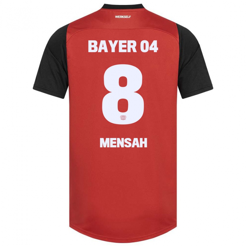 Niño Camiseta Naba Mensah #8 Rojo Negro 1ª Equipación 2024/25 La Camisa México