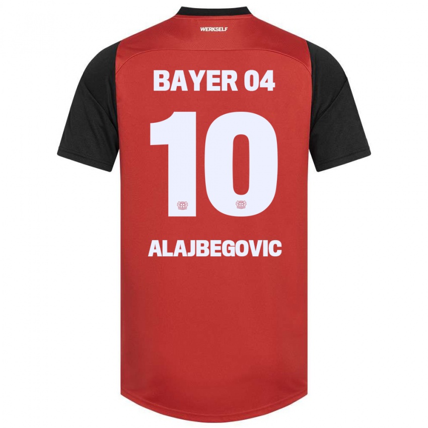 Niño Camiseta Kerim Alajbegovic #10 Rojo Negro 1ª Equipación 2024/25 La Camisa México