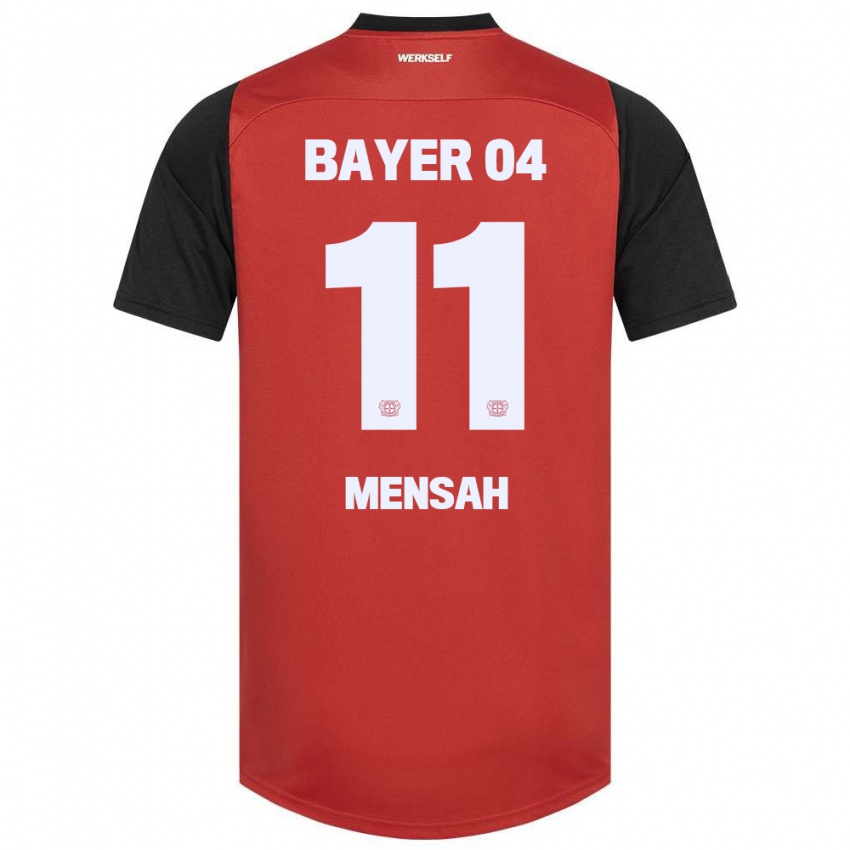 Niño Camiseta Jeremiah Mensah #11 Rojo Negro 1ª Equipación 2024/25 La Camisa México