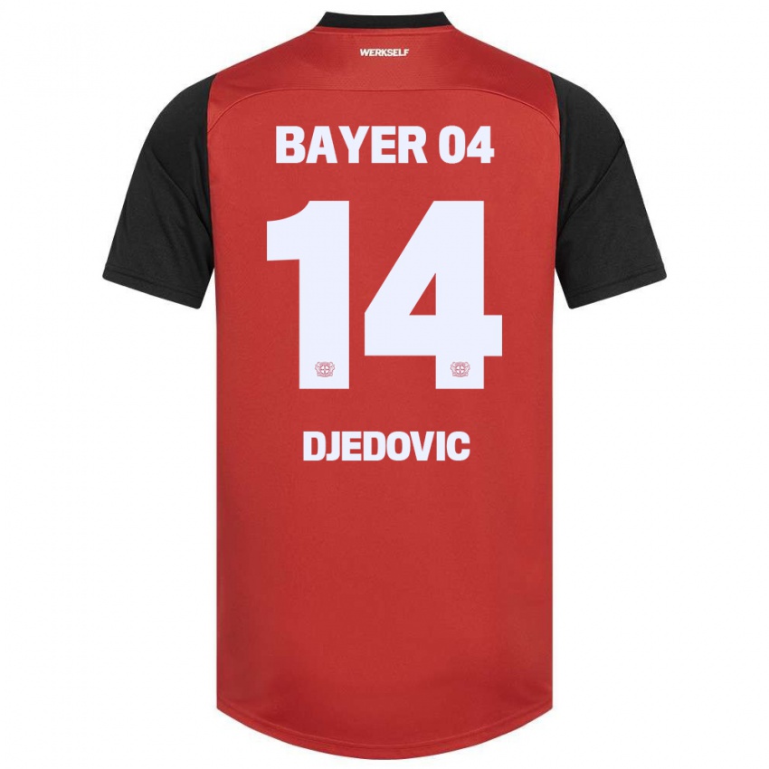 Niño Camiseta Melis Djedovic #14 Rojo Negro 1ª Equipación 2024/25 La Camisa México