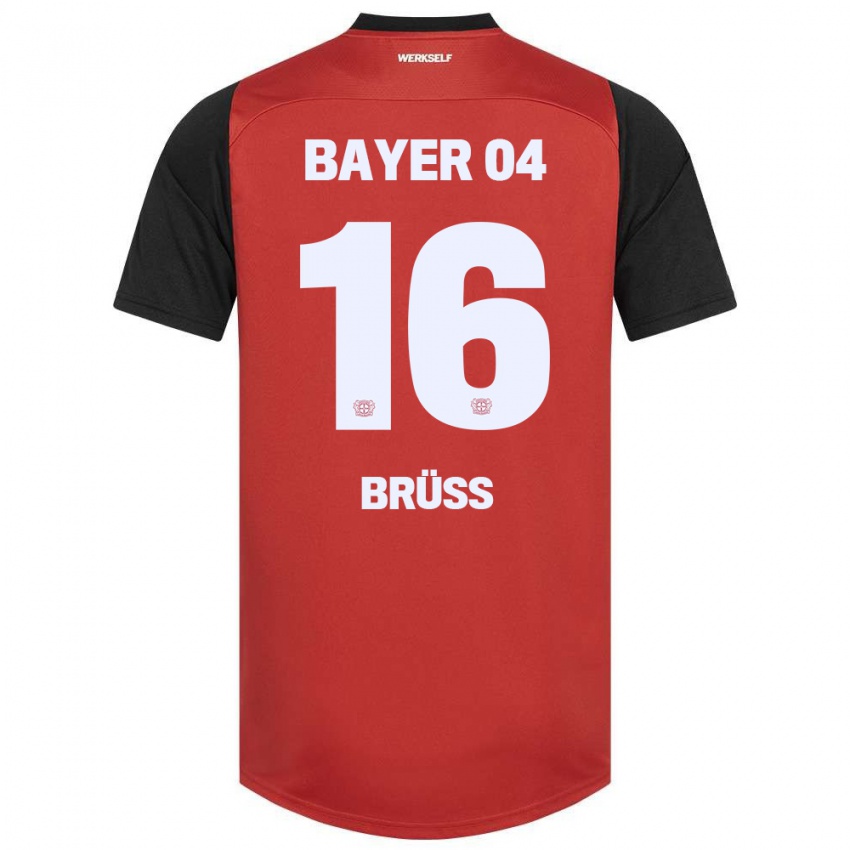 Niño Camiseta Tom Brüss #16 Rojo Negro 1ª Equipación 2024/25 La Camisa México