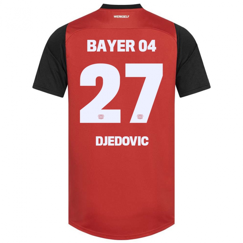 Niño Camiseta Seldin Djedovic #27 Rojo Negro 1ª Equipación 2024/25 La Camisa México