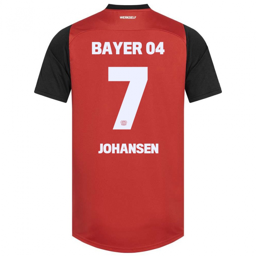 Niño Camiseta Cecilie Johansen #7 Rojo Negro 1ª Equipación 2024/25 La Camisa México