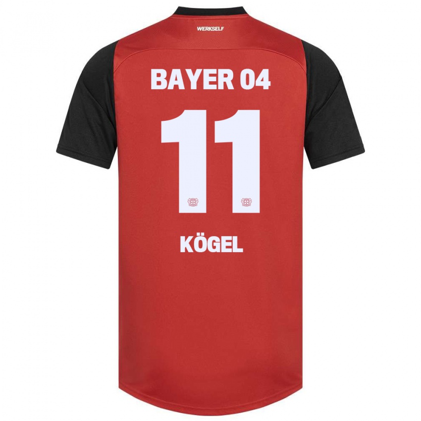 Niño Camiseta Kristin Kögel #11 Rojo Negro 1ª Equipación 2024/25 La Camisa México