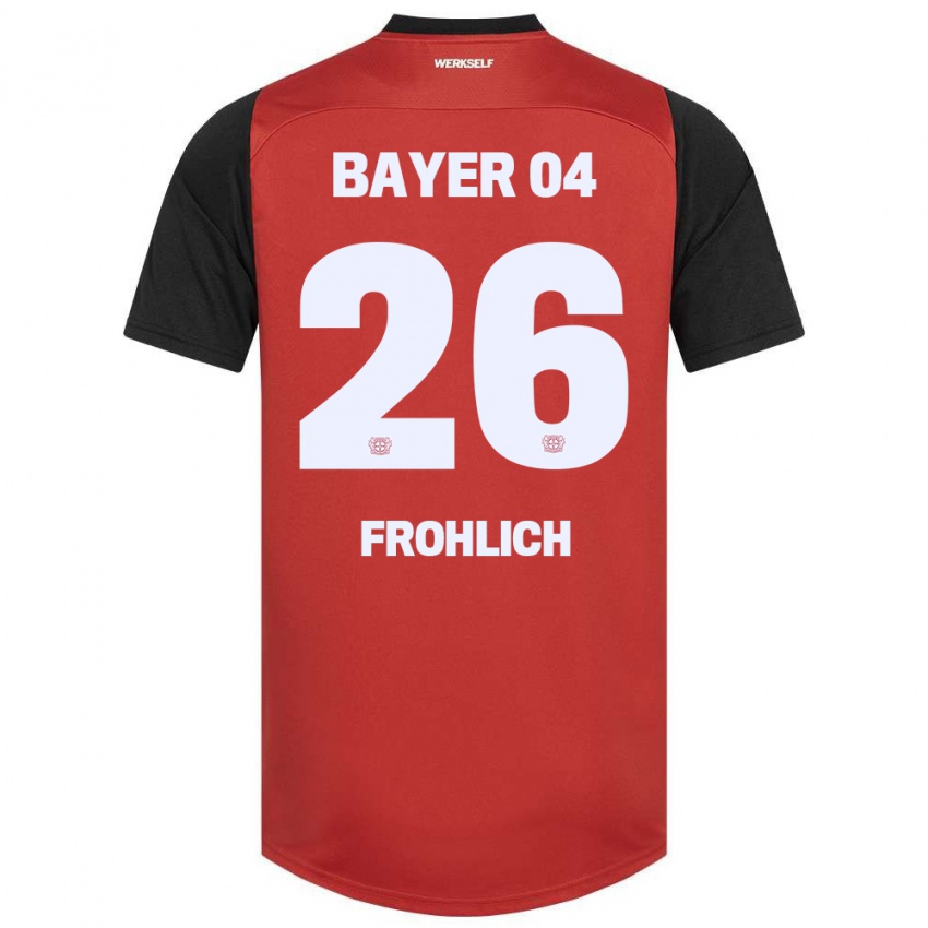 Niño Camiseta Clara Fröhlich #26 Rojo Negro 1ª Equipación 2024/25 La Camisa México