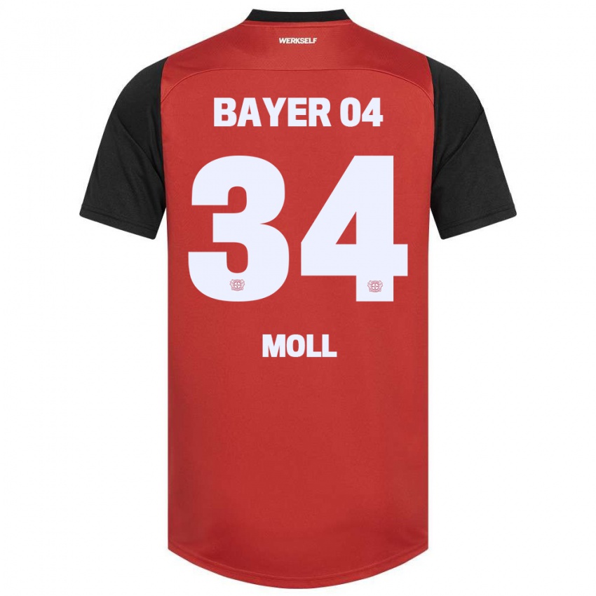 Niño Camiseta Anne Moll #34 Rojo Negro 1ª Equipación 2024/25 La Camisa México