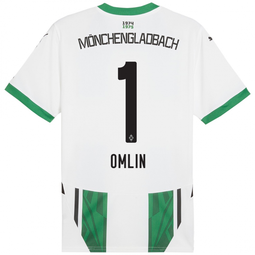 Niño Camiseta Jonas Omlin #1 Blanco Verde 1ª Equipación 2024/25 La Camisa México