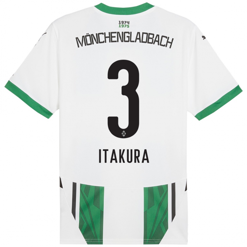 Niño Camiseta Ko Itakura #3 Blanco Verde 1ª Equipación 2024/25 La Camisa México