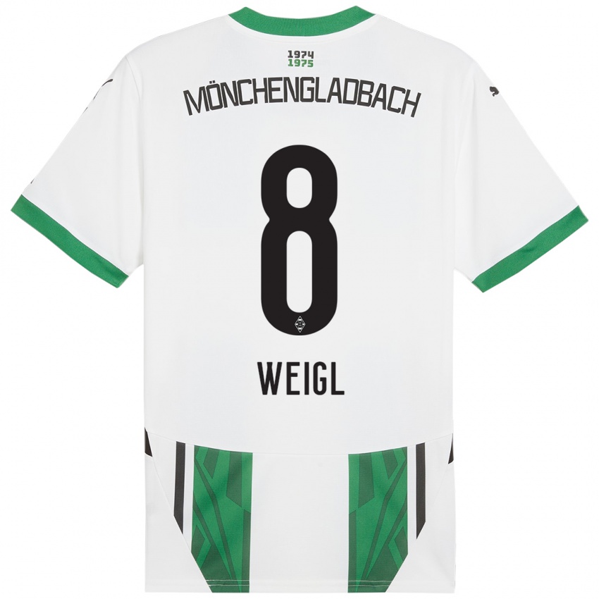 Niño Camiseta Julian Weigl #8 Blanco Verde 1ª Equipación 2024/25 La Camisa México