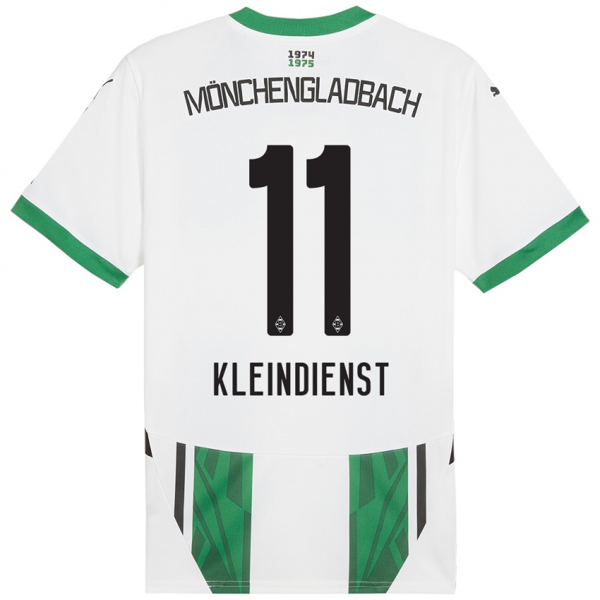 Niño Camiseta Tim Kleindienst #11 Blanco Verde 1ª Equipación 2024/25 La Camisa México