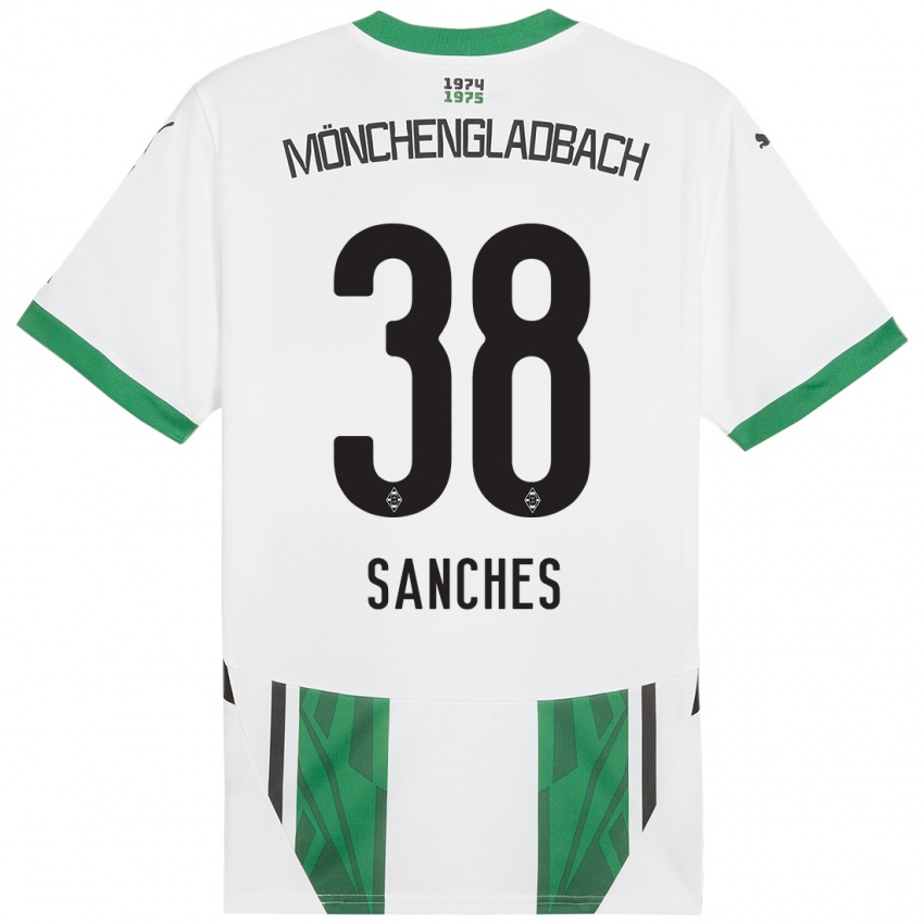 Niño Camiseta Yvandro Borges Sanches #38 Blanco Verde 1ª Equipación 2024/25 La Camisa México