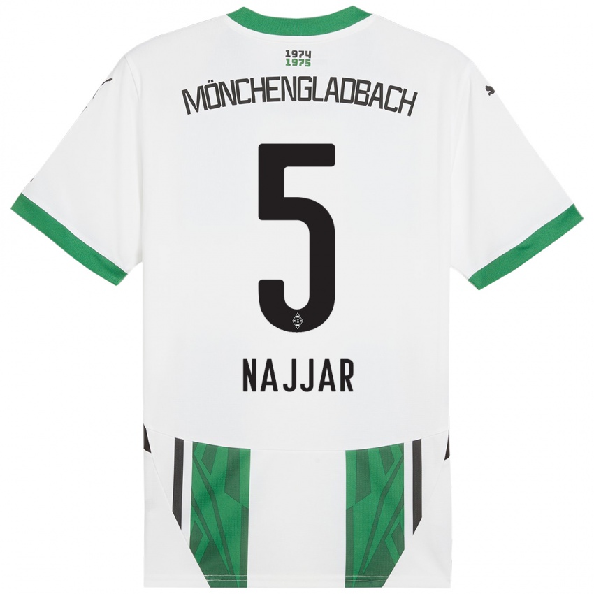 Niño Camiseta Jamil Najjar #5 Blanco Verde 1ª Equipación 2024/25 La Camisa México