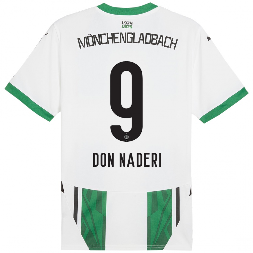 Niño Camiseta Ryan Don Naderi #9 Blanco Verde 1ª Equipación 2024/25 La Camisa México