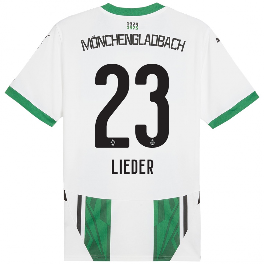 Niño Camiseta Michel Lieder #23 Blanco Verde 1ª Equipación 2024/25 La Camisa México