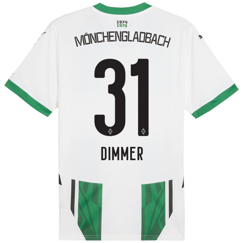 Niño Camiseta Florian Dimmer #31 Blanco Verde 1ª Equipación 2024/25 La Camisa México