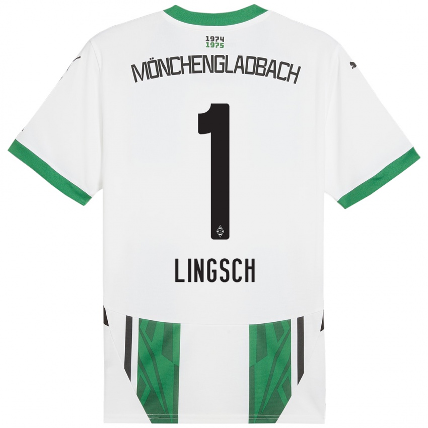 Niño Camiseta Tina Lingsch #1 Blanco Verde 1ª Equipación 2024/25 La Camisa México