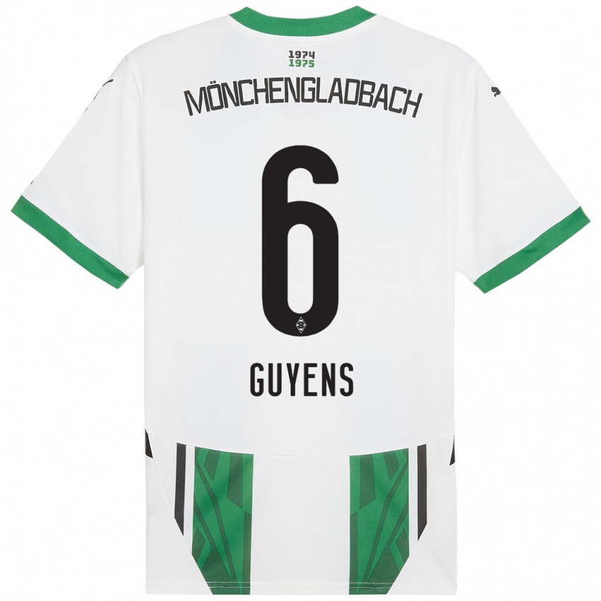 Niño Camiseta Emily Guyens #6 Blanco Verde 1ª Equipación 2024/25 La Camisa México