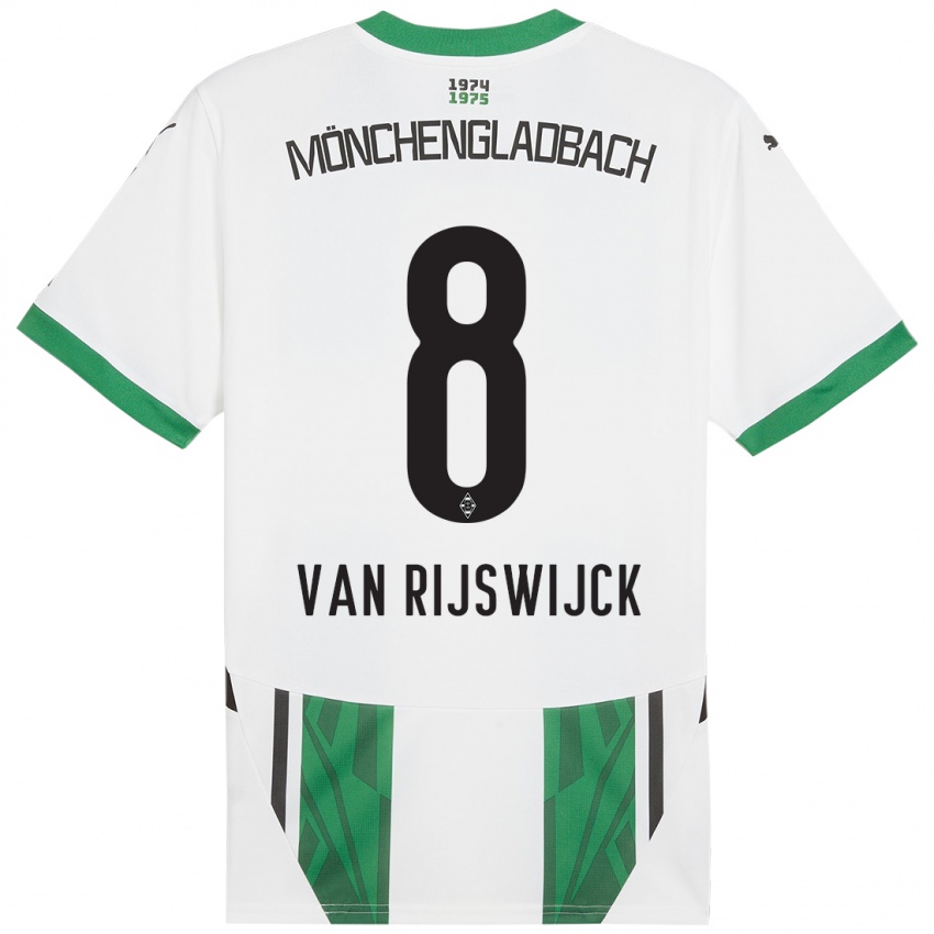 Niño Camiseta Britt Van Rijswijck #8 Blanco Verde 1ª Equipación 2024/25 La Camisa México