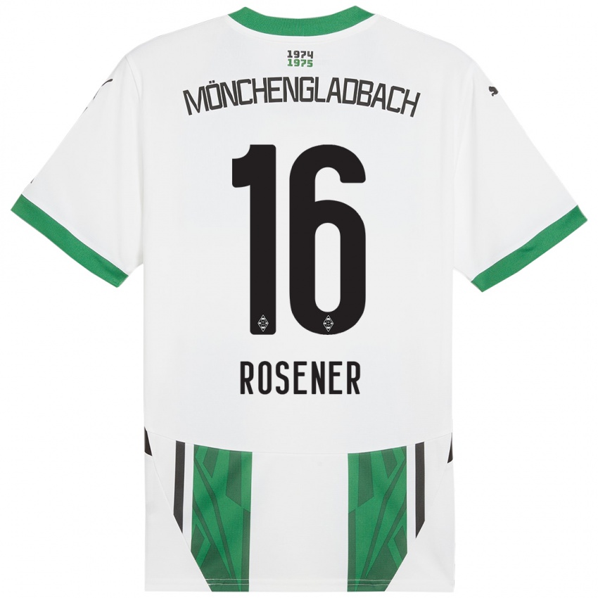 Niño Camiseta Chiara Rösener #16 Blanco Verde 1ª Equipación 2024/25 La Camisa México