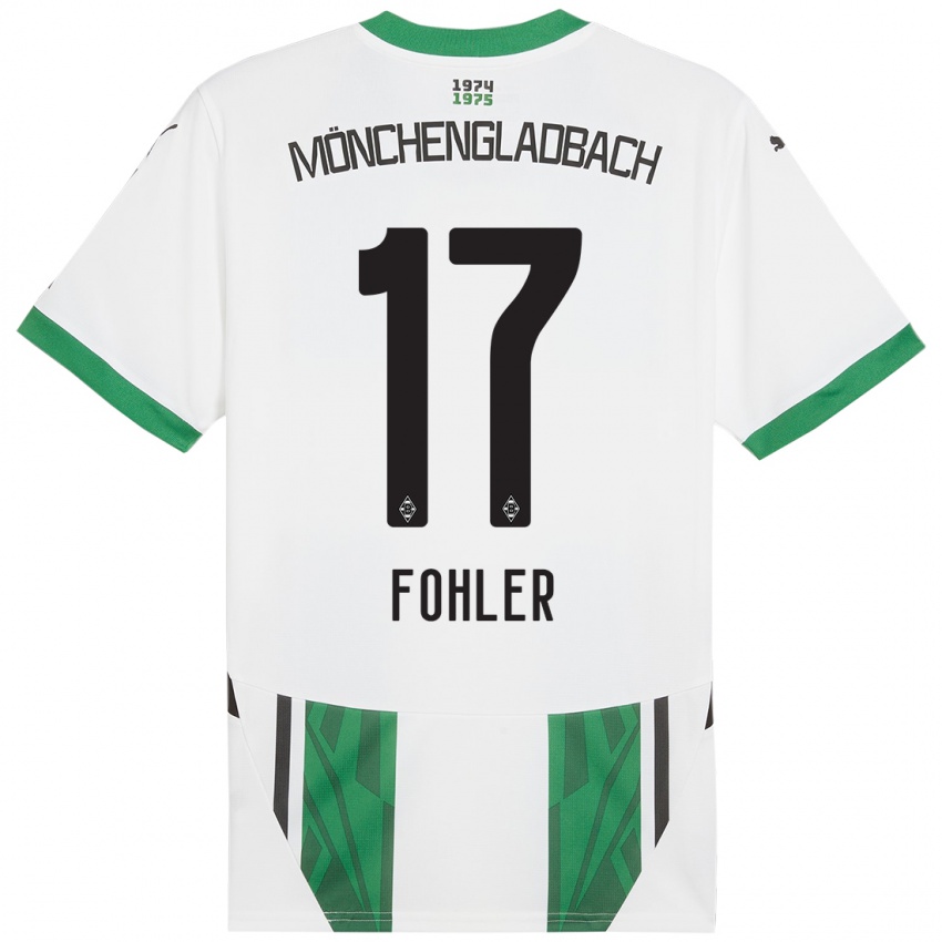 Niño Camiseta Selma Fohler #17 Blanco Verde 1ª Equipación 2024/25 La Camisa México