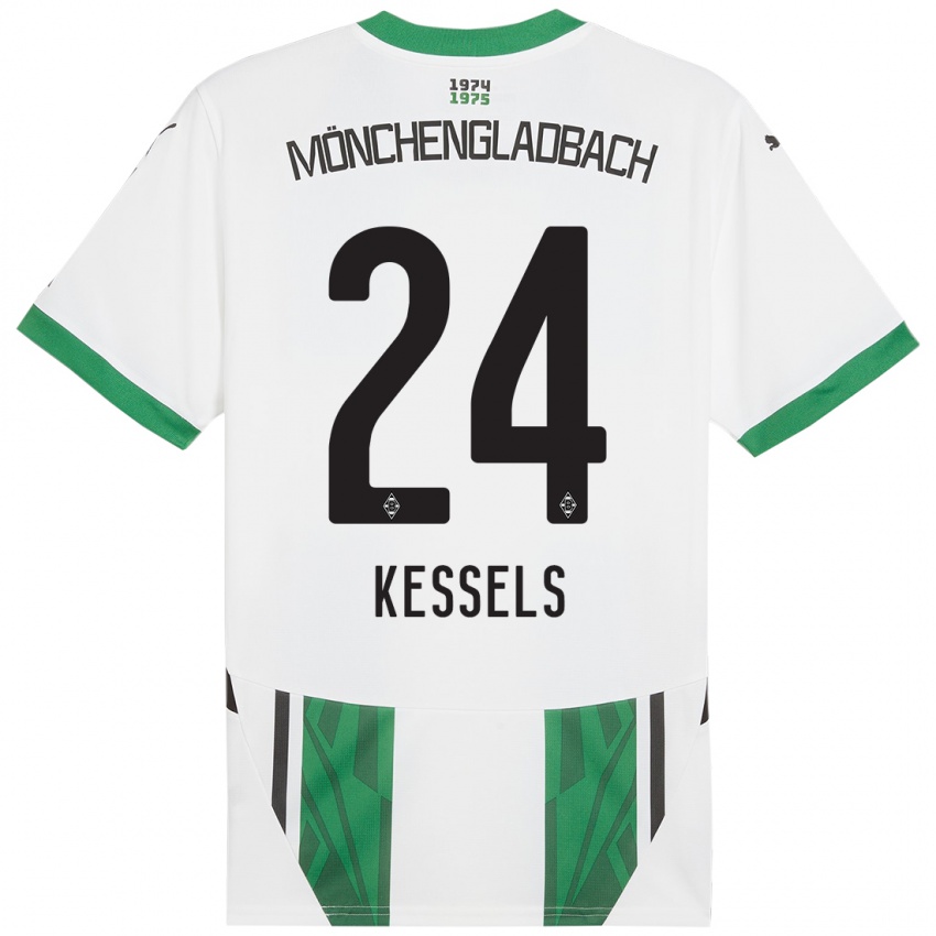 Niño Camiseta Imke Kessels #24 Blanco Verde 1ª Equipación 2024/25 La Camisa México