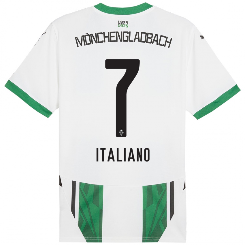 Niño Camiseta Jacob Italiano #7 Blanco Verde 1ª Equipación 2024/25 La Camisa México