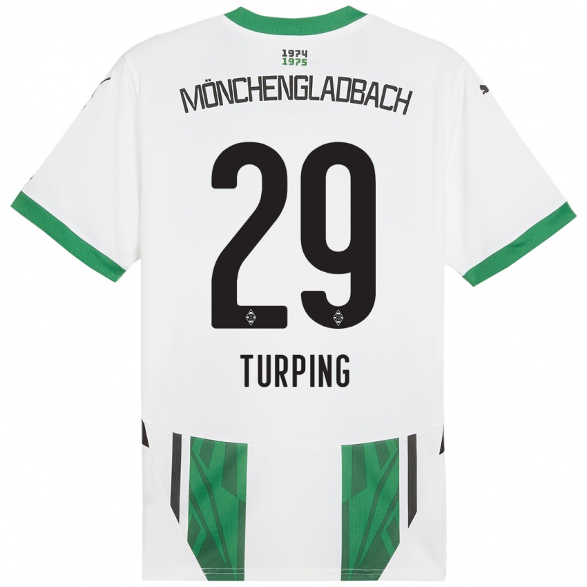 Niño Camiseta Selim Turping #29 Blanco Verde 1ª Equipación 2024/25 La Camisa México