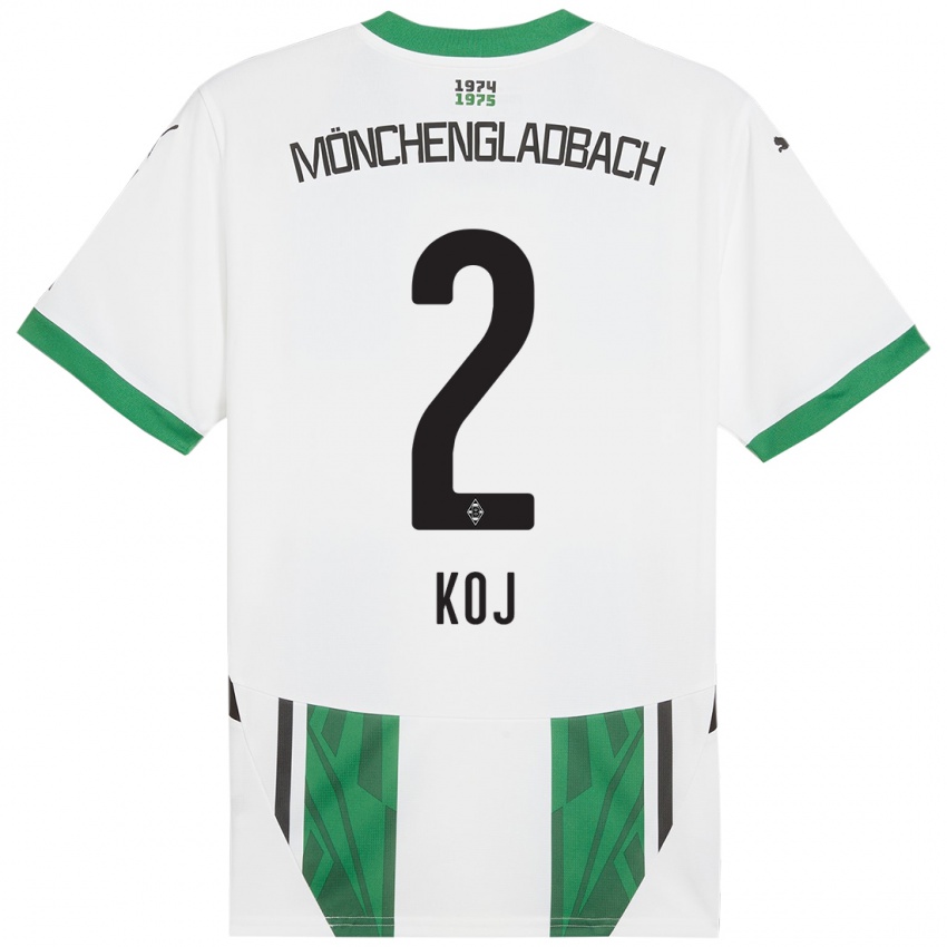 Niño Camiseta Julia Koj #2 Blanco Verde 1ª Equipación 2024/25 La Camisa México