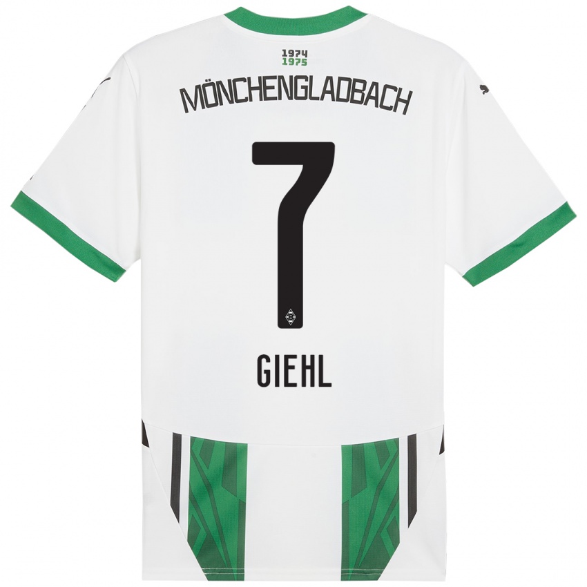 Niño Camiseta Madita Giehl #7 Blanco Verde 1ª Equipación 2024/25 La Camisa México